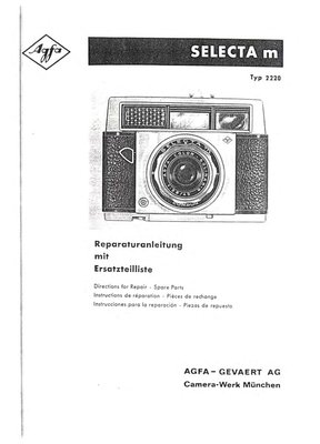 Agfa Selecta M Reparaturanleitung Mit Ersatzteilliste