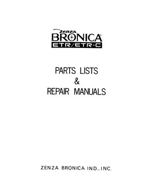 Bronica camera etr c