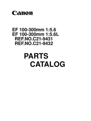 Canon EF 100 300mm f56L Parts
