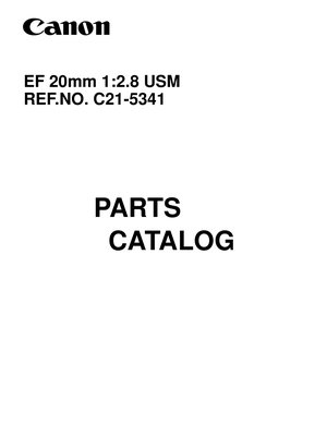 Canon EF 20mm f28 USM Parts