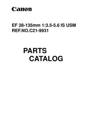 Canon EF 28 135mm f35 56 IS USM Parts