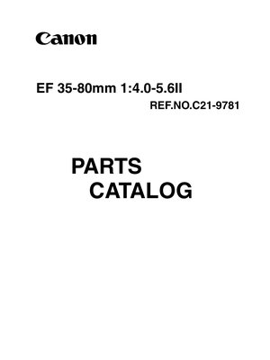 Canon EF 35 80mm f4 56 II Parts