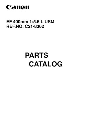 Canon EF 400mm f56L USM Parts