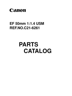 Canon EF 50mmf14 USM Parts