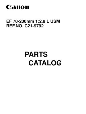 Canon EF 70 200mm f28L Parts