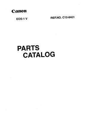 Canon EOS 1V Parts Catalog