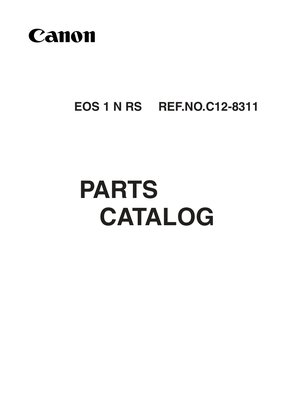 Canon EOS 1 N RS Parts Catalog