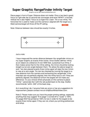 Graflex SuperGraphic InfinityTarget