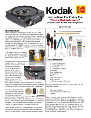 Kodak carousel link replacement