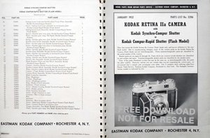 Kodak retina2a parts