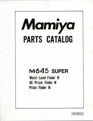Mamiya M645 Super Viewfinders Parts