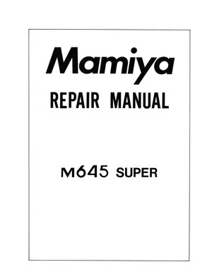 Mamiya camera m645super