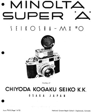 Minolta Super A Blueprints