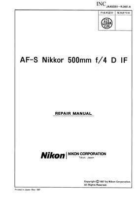 Nikon AF S ED 500 4 D IF