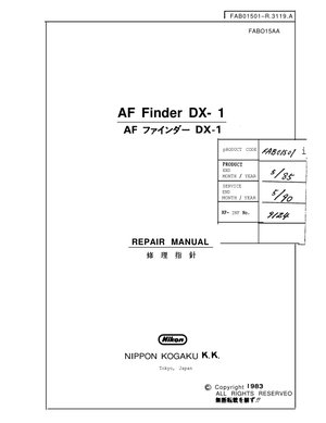 Nikon DX 1 AF Finder