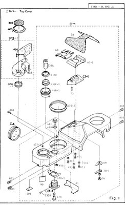 Nikon FM Top Exploded