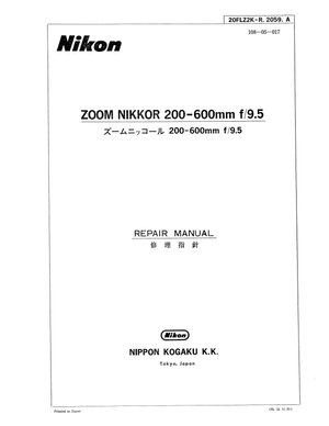 Nikon lens 200 600