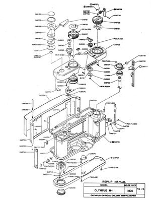 Olympus OM 1 Exploded Parts Diagrams