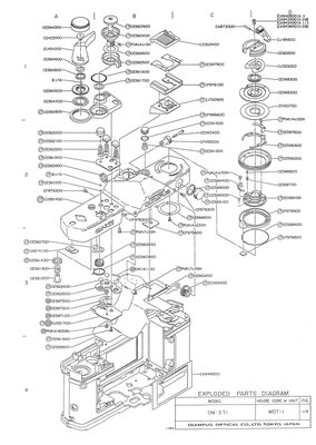 Olympus OM 3Ti Exploded Parts Diagram