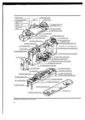 Olympus OM 4 exploded