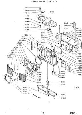 Pentax Spotmatic Exploded Illustration
