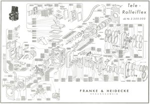 Rollei Tele Rolleiflex Explosionszeichnung