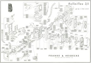 Rollei 3 5C Explosionszeichnung