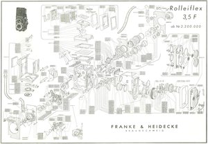 Rollei 3 5F Explosionszeichnung