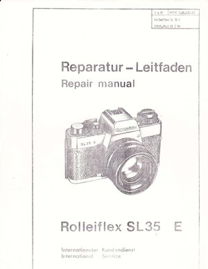 Rollei SL35 E Reparatur