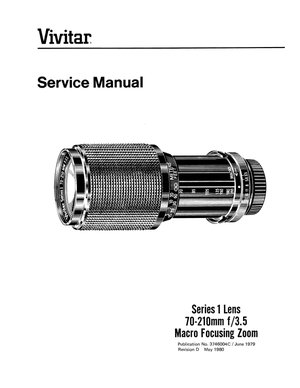 Vivitar lens series1 70 210macro