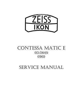 Zeiss camera contessa matice