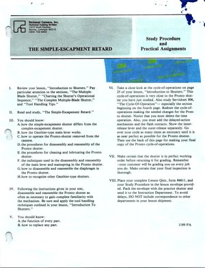 repair course Lesson 7 Study Procedures