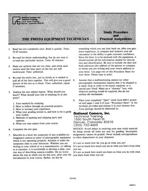 repair course Lesson 1 Study Procedures