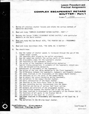 repair course Lesson 8 Study Procedures