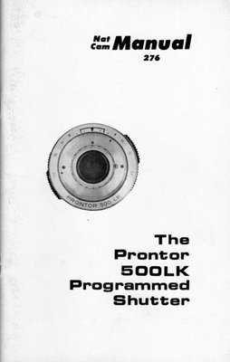 Repair Course Lesson 8 Prontor 511LK