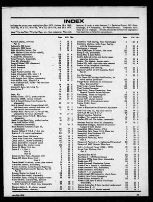 Camera Craftsman 1975 21 index