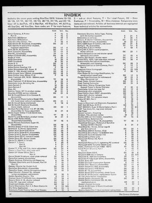 Camera Craftsman 1976 22 index